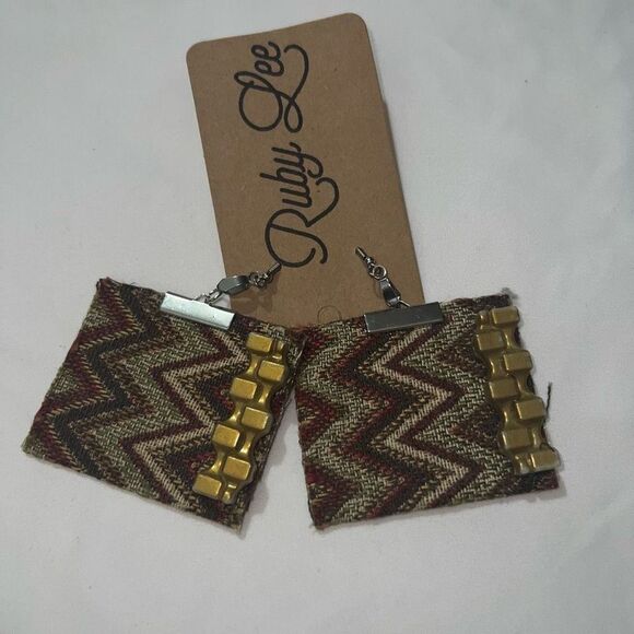 Ruby Lee Handmade Fabric Earrings - Picture 2 of 7